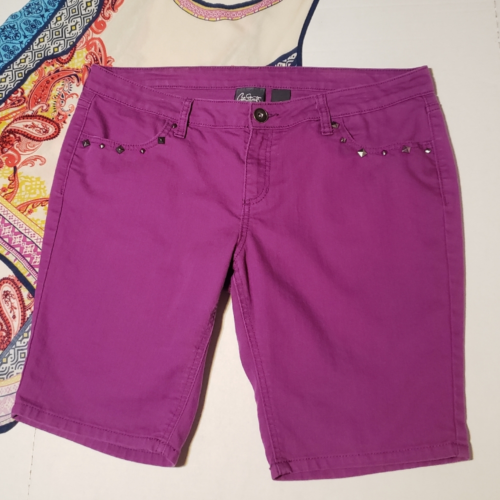 City Streets orchid embellished shorts size 13